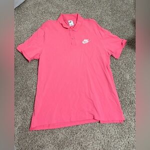 Nike Men's Vibrant Pink Polo Shirt